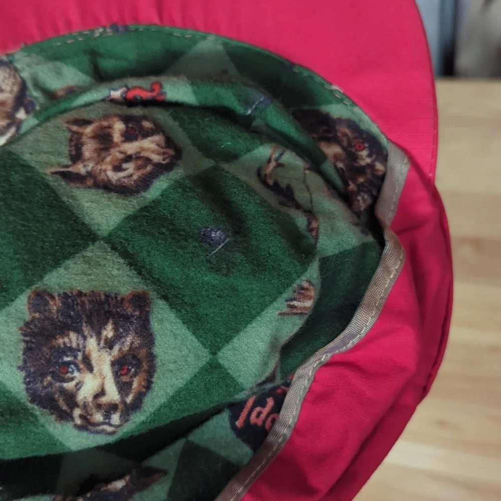 Ideal Vintage Hunting Mastard Animal Pattern Lined Hat - Picture 3 of 4